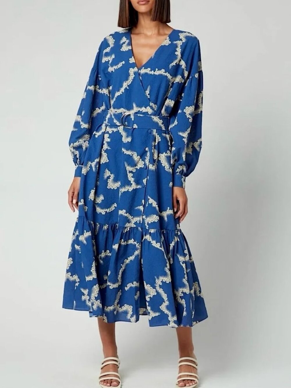 Ted Baker London Oapall Oversized V-Neck Long Sleeve Wrap Dress Size 1 (US 4)